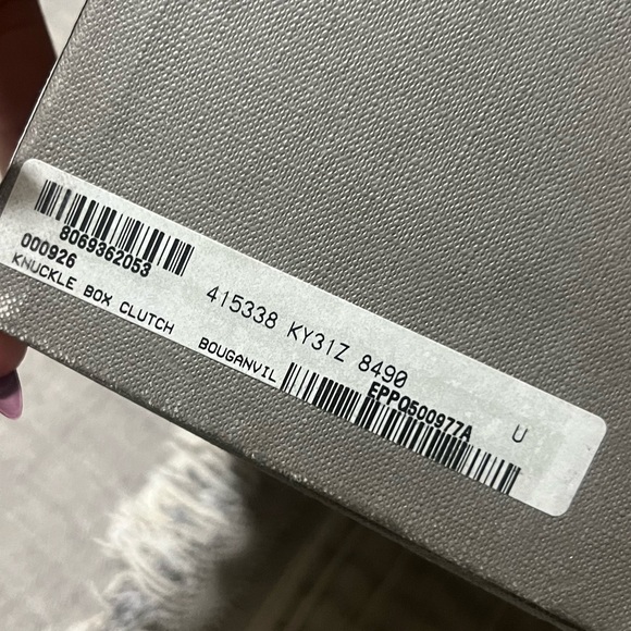 Authentic Alexander McQueen floral embroidery knuckle box clutch - Picture 9 of 14